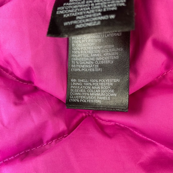 North Face 550 Goose Down Foral Puffer Big Girls Winter Coat Jacket Size XL /18 - Picture 10 of 14